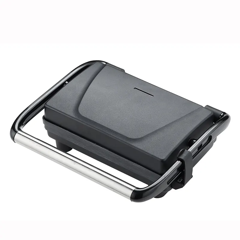 Mehrzweck-Mini-2-Scheiben-Pressgrill oder Flachplatten-Toaster-Fleisch-Panini-Grill hersteller mit Griff verschluss clip