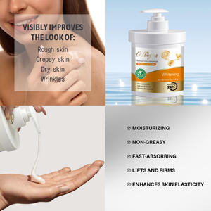 Crème hydratante anti-rides apaisante végane éclaircissante avec rétinol, niacinamide et collagène, lotion pour le corps - Product Image 4