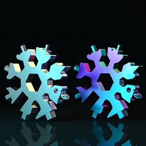 Llaves de copo de nieve portátiles de acero inoxidable 18 en 1 al por mayor, multiherramientas, llave de nuevo diseño con llavero - Product Image 4