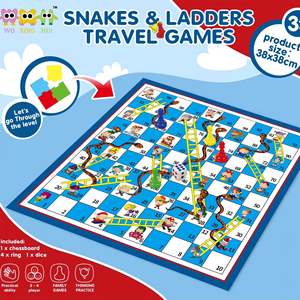 Juego de viaje Snakes & Ladders, juego de mesa educativo para niños, interactivo entre padres e hijos, para niños de 4 a 6 años - Product Image 5
