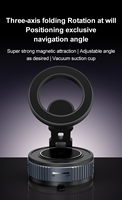 Support de téléphone magnétique universel amélioré à adsorption sous vide stable, pliable, pour voiture, avec aimant super puissant N52, pour lit et bureau