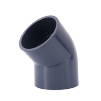 Conectores de Tubería de PVC Plástico de 45 Grados, Ecológicos, Certificados ISO9001, Codo, Recto, Cruzado, en T, Tamaños Personalizables, Color Gris