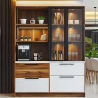 Buffet de salle à manger de luxe personnalisé Buffet professionnel pour la maison Armoires de cuisine en bois Stockage moderne Salon en métal