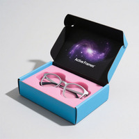Boîte de cadeau de papier d'emballage de lunettes VR intelligente d'impression de luxe personnalisée étui à lunettes avec plateau en éponge