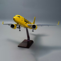 Modèle d'avion Airbus A320NEO de Spirit Airlines avec roues, échelle 1/80, 47 cm, nouveau modèle LED