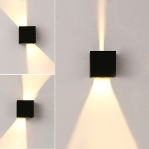 TasLamp – applique murale LED d'extérieur, carrée, en aluminium, lumière blanche chaude, pour éclairage de chevet, escalier, couloir - Product Image 1