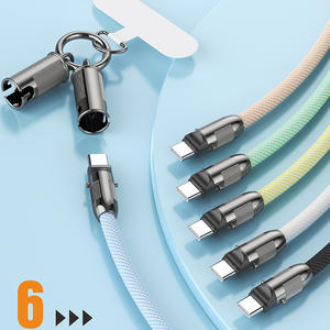 Fascia alta moda multifunzionale cinturino in Nylon per telefono da polso catena posteriore Clip e <span class=keywords><strong>tracolla</strong></span> con cavo di ricarica e dati - Product Image 4