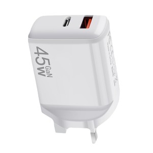 45W GaN Dual-Port Charger PD QC3.0 Fast <b>Charging</b> <b>Adapter</b> UK Standard Laptop Compatible - Product Image 5