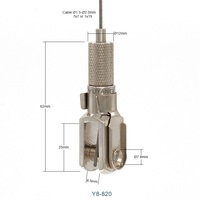 Pince à fourche réglable pour éclairage de câble de 1.5mm/2mm avec goupille de verrouillage