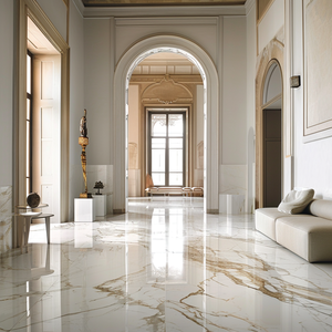 Dalles de marbre Calacatta blanc or haut de gamme pour la décoration de villas, découpées sur mesure pour les murs - Product Image 2