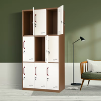 Vente chaude casier de rangement vertical en acier à 9 portes avec serrure à clé pour armoire de rangement de vêtements de bureau ou d'école