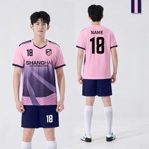 定制徽标男学生成人儿童足球服套装印有姓名号码比赛训练短袖球衣 - Product Image 6