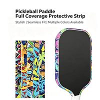 Protection de cadre de raquette de pickleball style graffiti, motif aléatoire cool, anti-abrasion, anti-écaillage de peinture, 75 cm