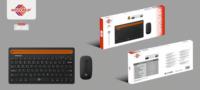 Ensemble clavier et souris sans fil RF 2,4 GHz silencieux, ergonomique et étanche avec fente pour carte, idéal pour le bureau professionnel