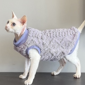Vêtement pour <span class=keywords><strong>chat</strong></span> sans poils en velours de coton jacquard <span class=keywords><strong>Sphinx</strong></span> Pet, chaud, doux et confortable - Product Image 3