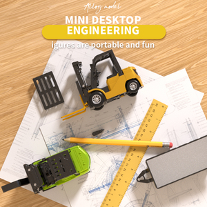Chariot élévateur RC miniature 1:64 prêt à l'emploi pour intérieur <span class=keywords><strong>et</strong></span> extérieur - Modèle réaliste en alliage, contrôle par application, lumières LED/son, charge TYPE-C - Product Image 5