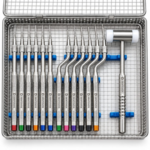 Ensemble d'osteotomes dentaires Dentovos, manuel, en acier inoxydable, instruments de préparation osseuse pour implants dentaires, procédures de chirurgie orale - Product Image 3