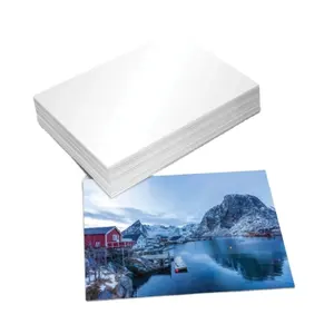 Papier photographique professionnel super blanc et brillant Papier photo à jet d'encre avec impression arrière, 180GSM, 5 pouces