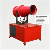 Canon à brouillard électrique entièrement automatique à portée de 30 m, pulvérisateur d'eau pour le contrôle de la poussière sur les chantiers de construction et la protection de l'environnement