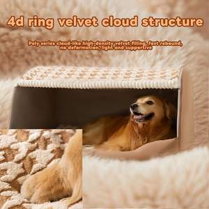 Gemütliche Hunde betten Indoor <span class=keywords><strong>Pet</strong></span> House mit weicher Matte Hunde kissen Schlafen Bequemes Katzen bett für kleine mittelgroße Hunde - Product Image 5