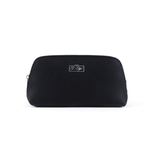 Pochettes de maquillage de <span class=keywords><strong>voyage</strong></span> personnalisées pour femmes, mini sac de beauté en cuir pu noir, sac de maquillage cosmétique - Product Image 4