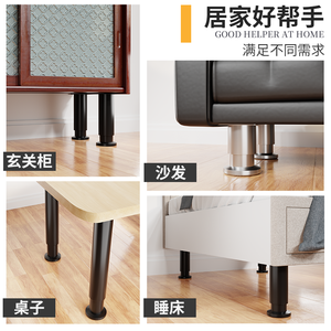 Adjustable Furniture Support Legs Stainless Steel Heavy Duty <b>Table</b> <b>Bed</b> Sofa Feet With Wide Base Telescopic Height Increase - Product Image 4