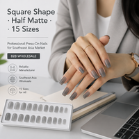 Ongles artificiels réutilisables au toucher doux, sur mesure, à coller, ultra fins, pour les chaînes de magasins de détail, référence 1014