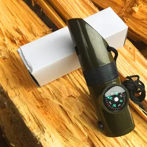 wholesale Seven-in-one Multifunctional Compass Outdoor Camping Survival Whistle With Led Light Thermometer