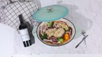 Cocotte en fonte émaillée extra large 7,5qt/9qt, grande capacité, ovale, qualité héritage pour les détaillants allemands