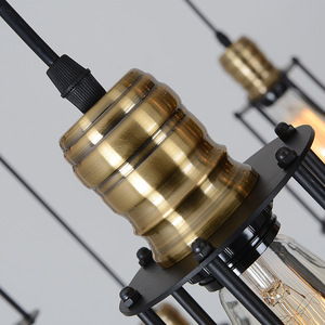 Lustre style loft industriel rétro américain, pour bars, cafés, restaurants, magasins de vêtements, motif 'Celestial Maiden Scattering' - Product Image 4