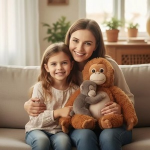Jouets en peluche Ora-Mama Mama Punch Buddy en gros, singe gibon, compagnon apaisant, cadeau parent-enfant - Product Image 3