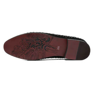 Mocassins à bout aile de diamant grande taille pour homme en PU noir, chaussures décontractées et de cérémonie - Product Image 5