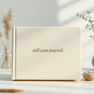 <span class=keywords><strong>Carnet</strong></span> <span class=keywords><strong>de</strong></span> notes personnalisé pour soins personnels avec <span class=keywords><strong>couture</strong></span> en selle et fil à coudre, couverture rigide pour la <span class=keywords><strong>santé</strong></span> mentale et le bien-être - Product Image 1