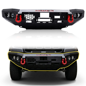 Pare-buffle en acier HM compatible avec <span class=keywords><strong>Ford</strong></span> <span class=keywords><strong>Ranger</strong></span> T7 T8 Raptor 2012-2021, pare-chocs avant avec support de treuil LED - Product Image 1