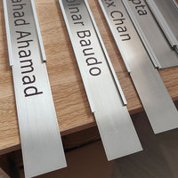 Porta-Nombres de Aluminio Personalizado para Montar en la Pared, Letrero para Puerta de Oficina, Placa con Nombre para Hospital