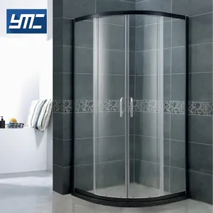 Ucuz fiyat alüminyum çerçeveli duş kapısı çift sürgülü banyo cam duş ekran
