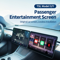 Pantalla de Entretenimiento para Pasajeros de 15.6 Pulgadas, 1080p, IPS, Android 13, CarPlay, TV, USB, para Modelo 3/Y Garantía de 1 año Instalación no destructiva