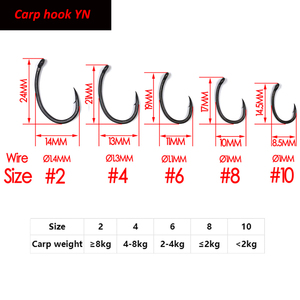 Hameçons de pêche à la carpe, revêtement, hameçons en acier à haute teneur en carbone, noir mat avec microphones, barbe, Chod, plate-forme de cheveux, hameçons, matériel - Product Image 2