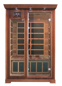 Chất lượng cao Canada <span class=keywords><strong>2</strong></span> CHỖ NGỒI Màu Đỏ Cedar Carbon nóng hồng ngoại xa phòng tắm hơi - Product Image 5