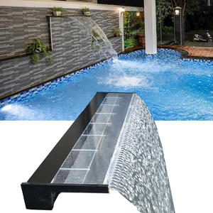 Magia piscina cascada con luz Led de cortina de agua con colorido raya <span class=keywords><strong>para</strong></span> la piscina y jardín decoración - Product Image 2