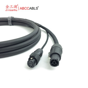 Câble <span class=keywords><strong>hybride</strong></span> combiné PowerCon + <span class=keywords><strong>XLR</strong></span> 3P/5P 2-en-1, alimentation intégrée et combo DMX/Signal/Microphone pour équipement de scène - Product Image 2