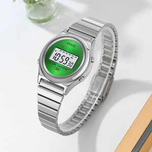 Skmei Digital Watch Women Rose Gold Stainless Steel Strap 30m Water Resistant Electronic Movement - Product Image 2