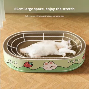 Griffoir pour chat extra-large, durable, résistant aux rayures, sans perte de fibres, en carton ondulé, jouet pour affûter les griffes - Product Image 3