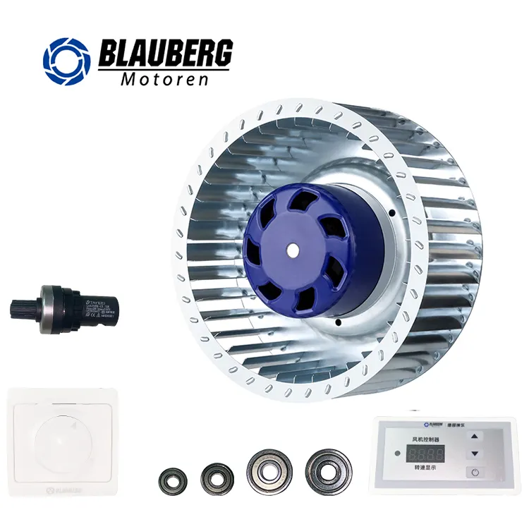 Rohs를 가진 청소 장비를 위한 oem AC 120 v 공기 정화기 원심 팬 Blauberg IP55 종류 220mm 직경 직류 전기를 통한 장