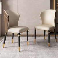 Chaise de salle à manger en cuir PU de haute qualité, design moderne personnalisé, chaise domestique pour tables à manger, vente en gros