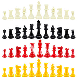 LEAP Jeu d'échecs personnalisé <span class=keywords><strong>4</strong></span> joueurs 3.75 pouces roi de haut pièces d'échecs en plastique coloré et échiquier en vinyle 24 pouces - Product Image 3