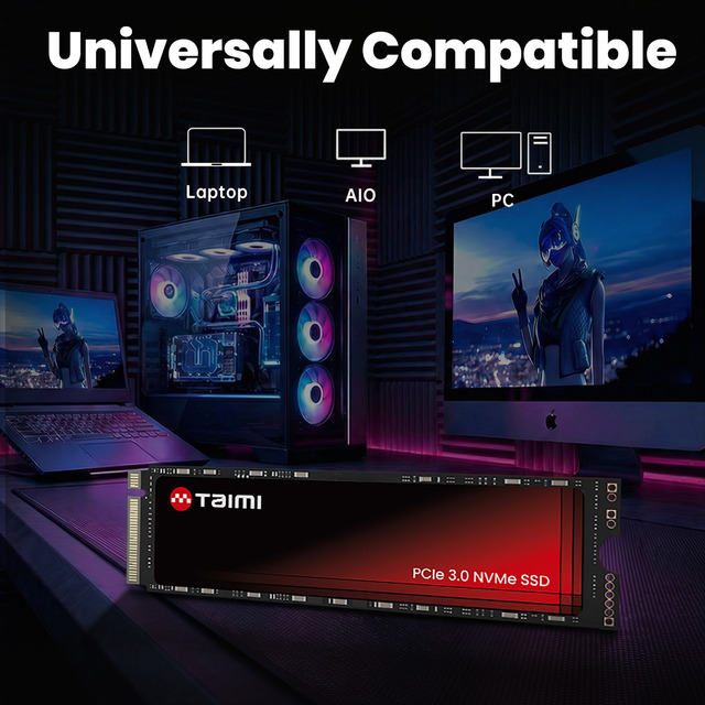 Taimi M.2 NVMe PCIe 3.0 SSD 256GB Internal SSD for Desktop Rapid Booting Gaming High Read/Write Speed