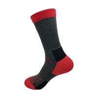 Chaussettes de randonnée d'hiver décontractées personnalisées, chaudes, respirantes, évacuant l'humidité, antibactériennes, absorbant la transpiration, en laine mérinos pour hommes