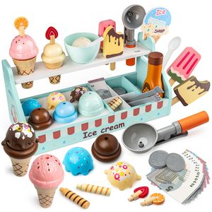 Accessoire de camionnette à crème glacée en bois pour enfants de 3 ans et plus Accessoires de <span class=keywords><strong>cuisine</strong></span> préscolaire Jouet de jeu de rô<span class=keywords><strong>le</strong></span> - Product Image 2