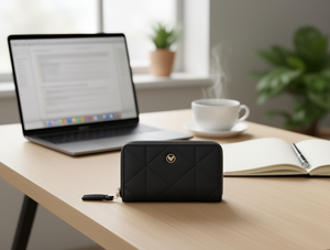 Portafoglio da Donna con Cerniera in Pelle PU Grande, Porta Carte di Credito Stile Minimalista - Product Image 2